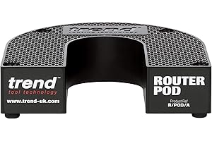 Trend R/POD/A stojak do routera w kształcie litery U do bezpiecznego przechowywania i przechowywania, czarny, 155 x 175 mm