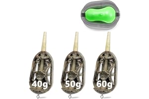 YOTO Method Feeder,Angeln Inline Feeder,Karpfenangeln Feeder Gerät Set,Karpfen Zubehör mit 20g,30g,40g,50g,60g