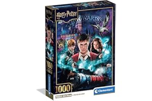 Clementoni - Puzzle pour Adultes 1000 Pièces, Harry Potter - Compact Box, Fabriqué en Italie, 37047