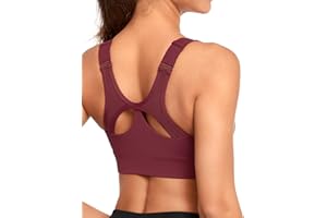 Yvette Sport BH Starker Halt Verstellbar Vorderverschluss Große Größen Fitness Lauf Bra