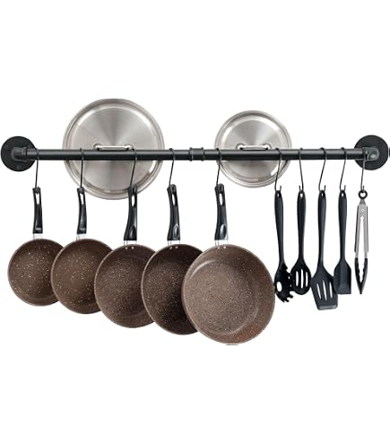 MUDEELA Organizzatore per Pentole e Padelle da Sotto il Mobile, Scaffale da Cucina a 8 Livelli con 3 Metodi di Montaggio Personalizzati