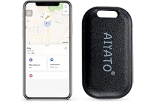 DOHOME Item Tracker Mini Key Finder Works with the Apple Find My App (only for iOS) Small Item Finder Locator for Finding Your Keys, Luggage and More, 80m Finding Range Black 1 Pack