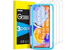 SPARIN 3 sztuki folii ochronnej do Xiaomi Redmi Note 11 Pro 4G / 5G i POCO X4 Pro 5G (6,67"), folia ochronna o twardości 9H, do Redmi Note 11 Pro, odporna na zarysowania, odciski palców