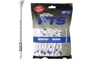 PRIDESPORTS Pride Professional Tee System, 3-1/4 inch ProLength Plus Tee, 135 Count, White