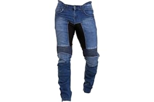 Rider Protec® Men's Motorcycle Jeans Aramid Protective Linning Motorbike Denim Jeans Riding Pants with Removable Armour Biker Trousers for Men
