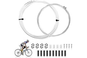 WUIOWPPIC Bike Gear Cable Housing White Road Bike Rear Gear Cabl Mountain Bike Universal Bicycle Shift Cable Set Bicycle Front Cable for Mountain & Road Bike Bicycle Change Cable with Housing