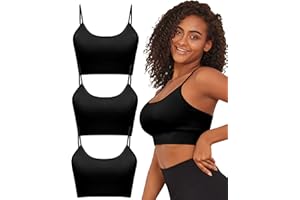 BeReady Sport BH Rückenfrei Damen Ohne Bügel Rückenfreier BH Einstellbar Gepolstert Sports Bra Yoga Bustier Damen 1/3er Pack