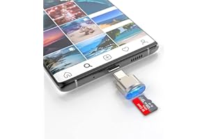 Lettore di schede portatile Rocketek USB C per schede micro SD, adattatore USB da Micro SD a Tipo C