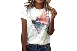 Zilosconcy Maglietta Donna Scollo a V T Shirt Donna Manica Corta Camicia Donna Estive Elegante T Shirt Casual T Shirt Estiva Base Tee Blusa Elegante Magliette Maglietta Manica Corta Donna