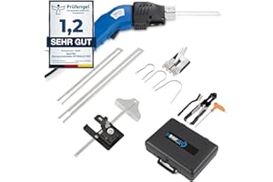 BAUTEC Styroporschneider Styrocutter 250W DX » Dauerbetrieb » Set 16 (gerade Klinge 150+200mm | Führungsschlitten | Nutenschneideschlitten klein mit 3 Klingen) » Handschneider » Hartschaumschneider