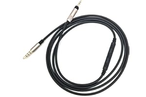 ABLET Replacement Cable Compatible with Audio Technica ATH-M50x, ATH-M40x, ATH-M70x Headphones, Remote Volume Control & Mic Compatible with iPhone iPod ipad Apple Devices