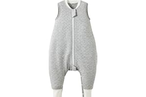 Duomiaomiao Śpiwór niemowlęcy 1,0 Tog, śpiwór z nogami na każdą porę roku, koc do noszenia dla małych dzieci, unisex, chłopcy i dziewczęta, 36-48 miesięcy, dinozaur i szary