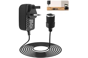 RAITWAHL Car Power Inverter 240v to 12v Adapter DC Car Converter Plug AC to DC Voltage Converter 2A Power Adapter for Car Appliances Cigarette Lighter Socket Maximum Power 24W Black