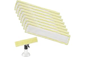 BUCOMTU 8 Stück Ersatzpads für Kärcher Fenstersauger,Fenstersauger Ersatzteile für Karcher,Fenstersauger Zubehör Pads,Ersatzmikrofaser Wischbezug,für Karcher WV2 WV5 WV6 Plus Premium
