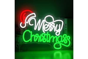 Horseneon Christmas Neon Light Signs - Acrylic LED Signs for Bedroom, Xmas, New Year Parties - Home, Restaurant, Bar, Club