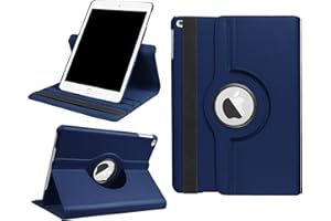 LOBWERK Custodia Protettiva per Apple iPad PRO 2017 10.5 Pollici Modello a1701/a1709 360 Gradi Girevole aufstellbares Cover con Funzione Wake & Sleep + Gratis Stylus Touch Pen Blu Blau