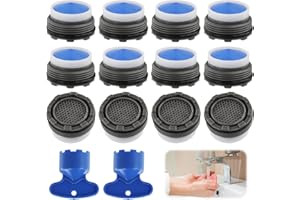 OLDPAPA 12 sztuk kranów, regulator strumienia wody M21,2, odpowiednie do filtrowania i odwodniania wody w kuchni, w zestawie 2 klucze płaskie