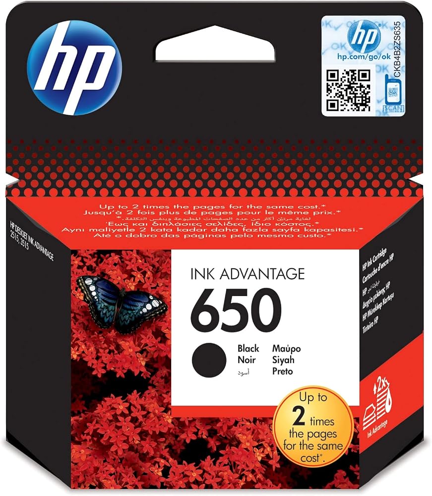 HP 650 Siyah Mürekkep Kartuş 360 Sayfa (CZ101AE)