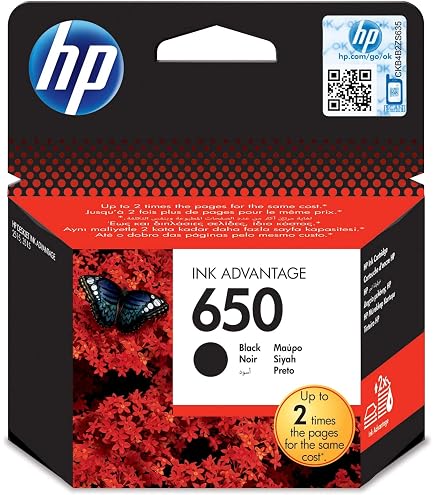 HP 651 Schwarz Tintenpatrone C2P10AE – Original HP Tinte Für Zuverlässiges Drucken, Hohe Seitenleistung