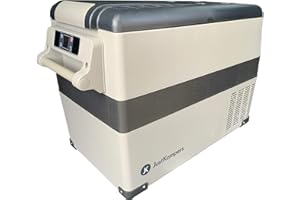 Just Kampers 45L Electric Portable Cool Box 12v Compressor Fridge Mains to 12V Cooler Coolbox Fridge Freezer With Mains Supply and Car 12v Cables Ideal for Campervans, Vans, Cars, Travel, Camping