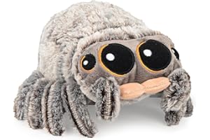 CELESTIMINGLE Pluszowa Zabawka Pająk – 8,2-Calowy Miękki I Realistyczny Wypchany Pająk Z Dużymi Oczami, Słodka Symulacja Zwierzęcia Na Halloween, Dla Dzieci I Dorosłych Na Halloween, Boże Narodzenie I Urodziny