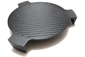 Dongftai Cast Iron Plate Setter, Smoking Stone, Pizza Stone Replacement for 18" Large Big Green Egg Grill, 18" Kamado Grill, Chargriller 18" Akorn Kamado…