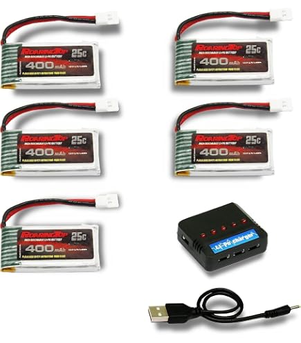 VGOL Ladeleitung Set, USB Zu XH2.54 & JST, Für 3,7 V LiPo-Akkus – 2 Kabel + 2 Adapter, Für Drohnen & RC-Modelle