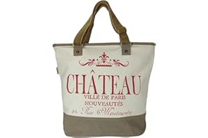 Sunsa XXL Damen Handtasche. Große Tasche aus Canvas. Vegane Strandtasche/Sporttasche. Weekender in Vintage Retro Stil als Geschenkideen für Frauen