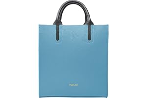 Parubi, Borsa Donna a Mano con Tracolla, Tote Bag In Vera Pelle Morbida, Made in Italy, Modello Clizia, Borsa Semirigida Shopper Media con Manici da Donna Ragazza Elegante