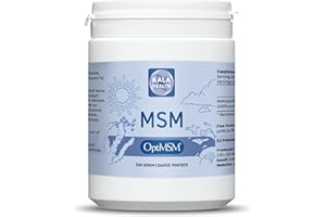 Kala Health - OptiMSM® Multi-stage distillation (Methylsulfonylmethane) MSM Powder Coarse Flakes (Crystals) 500g, pure natural Sulphur for Joints, Skin, Hair & Nails - Laboratory-tested - NO ADDITIVES - 100% Vegan - USA made - 1 Ingredient