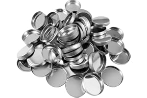 Allwon 56 Paquet de casseroles métalliques rondes vides Taille 26mm pour Palette de fard à paupières Palette de maquillage magnétique (hauteur 3,5 mm)