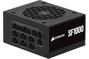 CORSAIR SF1000 (2024) Fully Modular Low Noise 80 PLUS Platinum ATX Power Supply – ATX 3.1 Compliant – PCIe 5.1 Ready – SFX-to-ATX Bracket Included – Black