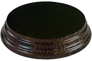 GRECA Peanas Redondas. Barnizadas. Diferentes Medidas. Madera Maciza, Barniz Nogal. (Madera, Diámetro Inferior:10 cms.). El diámetros Superior de 9 cms. Altura: 2.5 cms.