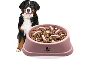 GRYZII Gamelle Anti Glouton pour Chien de Grande Taille | Bol d'alimentation Lente et Saine, Favorise la Digestion de l'animal, Anti Vomissements, Pieds Antidérapants, Grand et Gros Chien XXL (Grand, Rose)