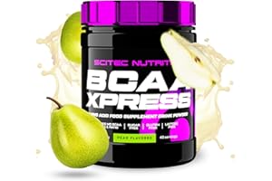 Scitec Nutrition BCAA Xpress, sans sucre, gluten et lactose, 5g de BCAA purs, récupération et croissance musculaire, ratio d'acides aminés 2:1:1, aromatisé et facile à mélanger, 280 g, Poire