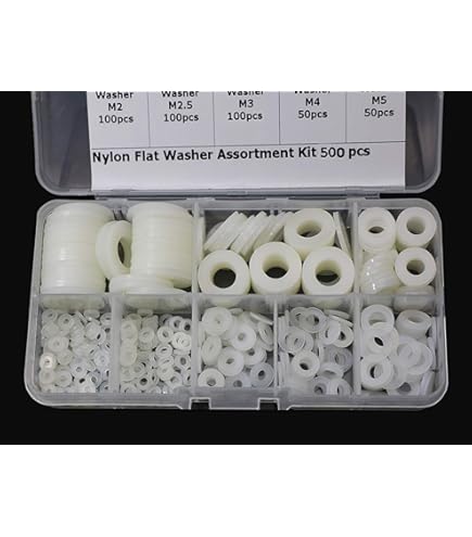 500 Rondelle In Nylon Assortite - M2 A M10, Kit Per Fai Da Te E Riparazioni - Foto 6