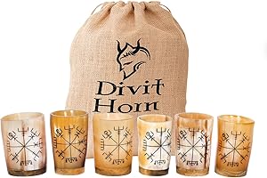 DIVIT HORN Divit Chope médiévale authentique en corne de viking, capacité de 709,8 ml