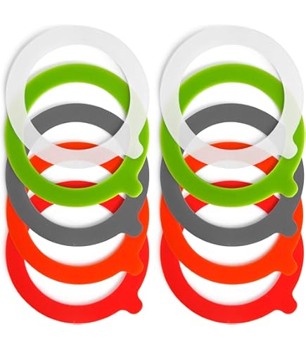 Guarnizioni In Silicone Per Barattoli - 12 Pezzi Per Conservazione Ermetica | Adatte Per Frigo, Congelatore E Fermentazione - Foto 13