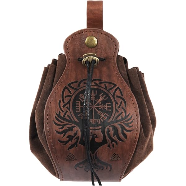 Pochette Ceinture Médiévale Viking – Similicuir, Cordon Ajustable – Pour GN, Cosplay, Ou Usage Quotidien - 8