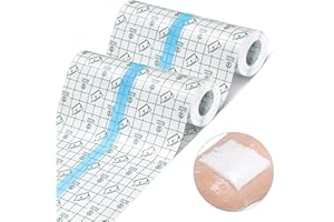 BURGEON 2 PCS Pansement Transparent, 15cm x 2m Pansement Tatouage Waterproof, Bandage Transparent Imperméable, Pansement Adhésif, pour Sport Natation Douche Protéger Tatouage Blessures
