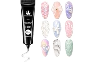 MAGIC ARMOR 3D skulptur nagelgel – 15 g, uppbyggnadsgel klar multifunktionell strass-lim för 3D nagelkonst nagelsnideri 3D na