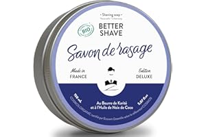 Monsieur Barbier : Savon de Rasage BETTER-SHAVE - Savon rasage homme, artisanal, naturel et idéal pour peaux peaux sèches, peaux sensibles et barbes dures - 100% Made in France ! 150 mL