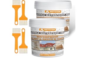 WEYSTOM Waterproof Sealant, 70OZ Transparent Repairing Leak Waterproof Adhesive Coating, Liquid Invisible Sealant Agent Roofs, Walls， Outdoor & Indoor Sealants Coating