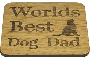 SHG AT HOME Dog Dad Coasters, Gift for Daddy from the Dog, Fathers Day Present, Birthday or Christmas Token (Worlds Best Dog Dad)