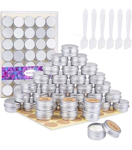 24 Stück Aluminiumdosen Mit Schraubdeckel – 15 Ml, Transparent, Für Kosmetik, Creme & Lippenpflege