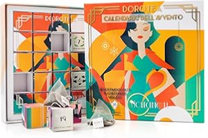 NOVECENTO TE' Novecento Tè | Calendario Avvento 2022 Tea Dorotea | Confezione Tè e Tisane 25 Filtri in 4 Miscele Mix (50 Gr) | Cofanetto Tè Assortiti | Calendario Avvento Tè e Tisane