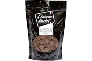 L'ÉPICERIE DU CHEF Epicerie Du Chef Sachet Refermable De Palets De Chocolat De Couverture Noir 200 G