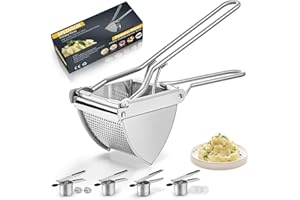 SPEENSUN Potato Ricer, Larger 22 oz Heavy Duty Potato Masher Stainless Steel Make Fluffy Mashed Potatoes, Easy to Clean and Comfort Handle Ricer for Mashed Potatoes for Baby Food, Fruit juices