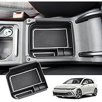 Organizer Console Centrale Per VW Golf 8 2020-2024 - Vano Portaoggetti Con Tappetino Antiscivolo - Foto 12