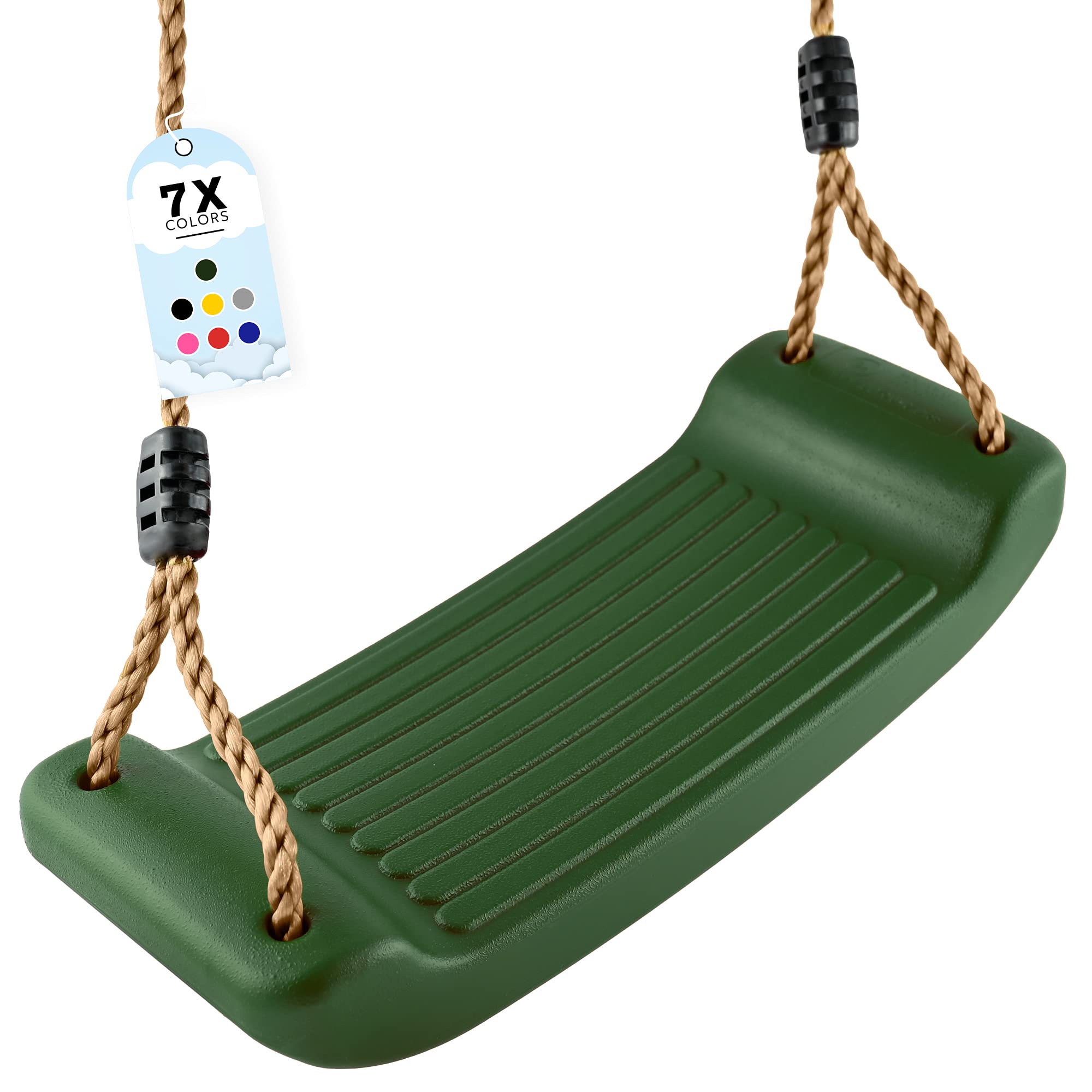 Schaukel Garten | Kinderschaukel Outdoor Indoor | Höhenverstellbar & rutschfest| Schaukelsitz - Schaukelbrett - Brettschaukel für Kinder zum Schaukeln - 1